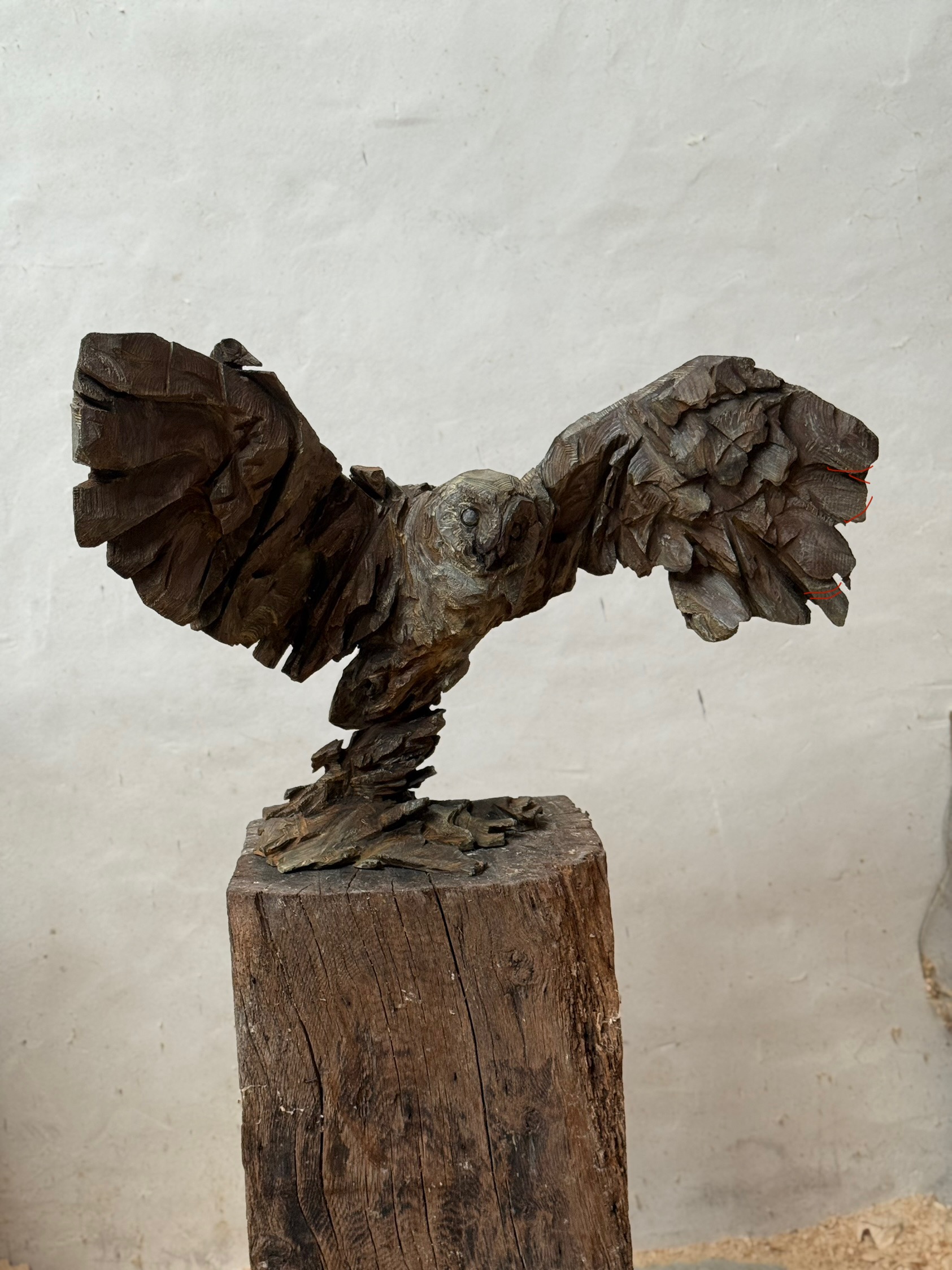 Ling-owl rising- 55x83x35-cm